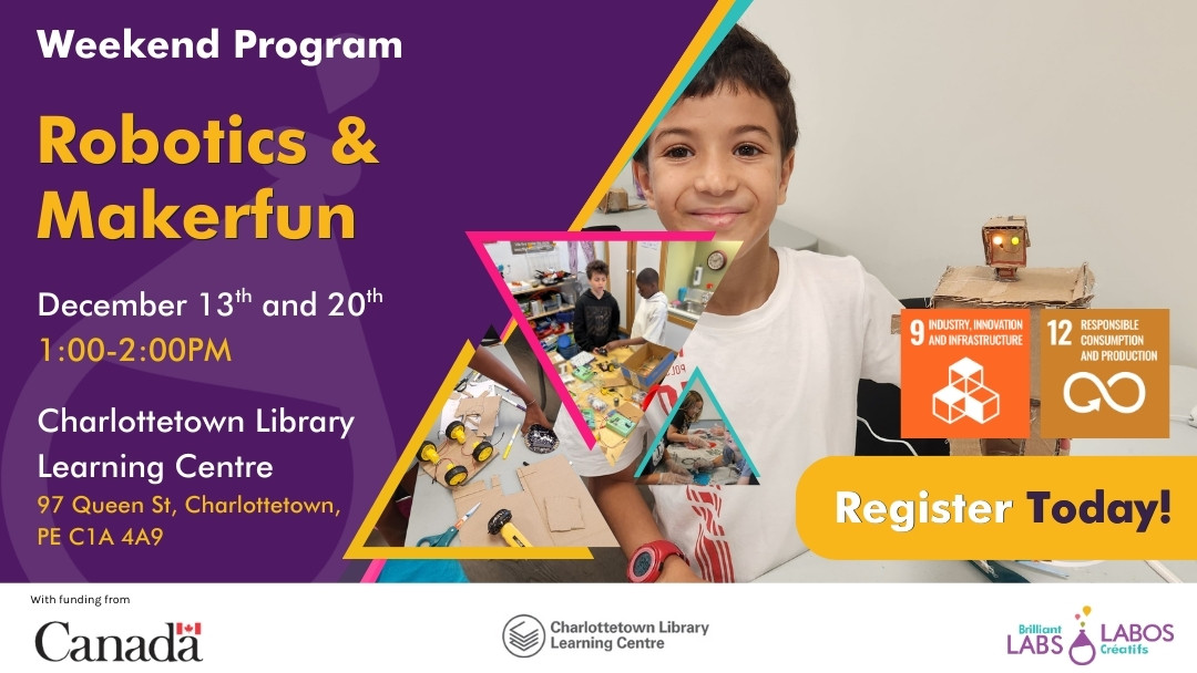 Charlottetown Library Learning Centre program feature poster