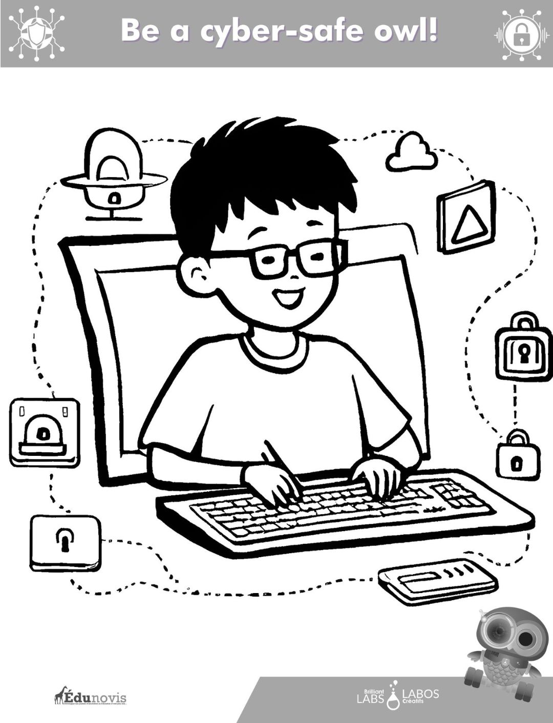 Cover image for the first cybersecurity coloring document