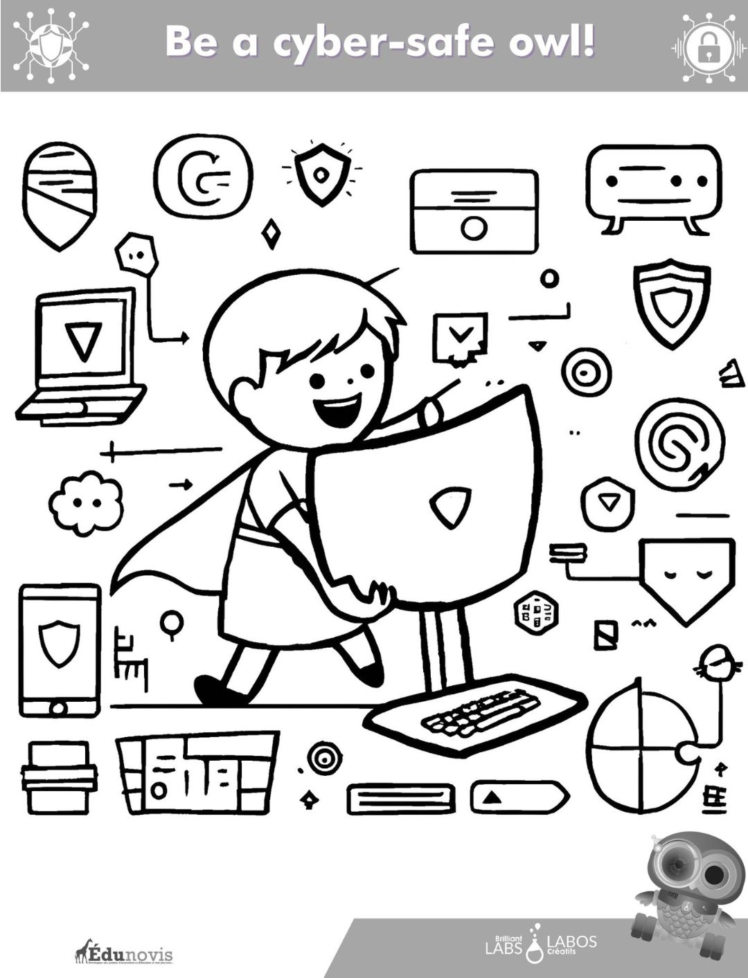 Cover image for the second cybersecurity coloring document